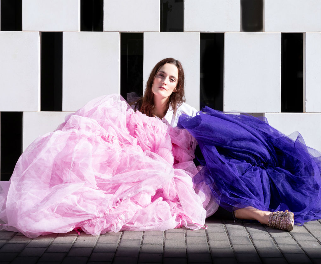 María Rodríguez, diseñadora de Reveglion ganadora del Premio Bulevar Sur Revelación 2019. Foto: Tomás Muruaga