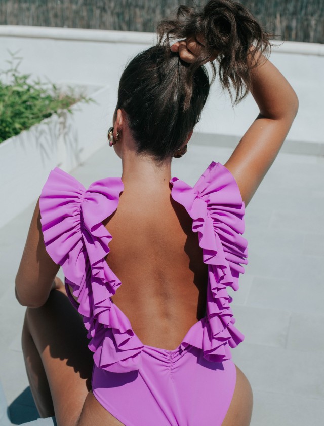 Colección de moda de baño 2020 de Johanna Calderón con la modelo Lorena Durán. Foto: Alberto Ramírez Studio