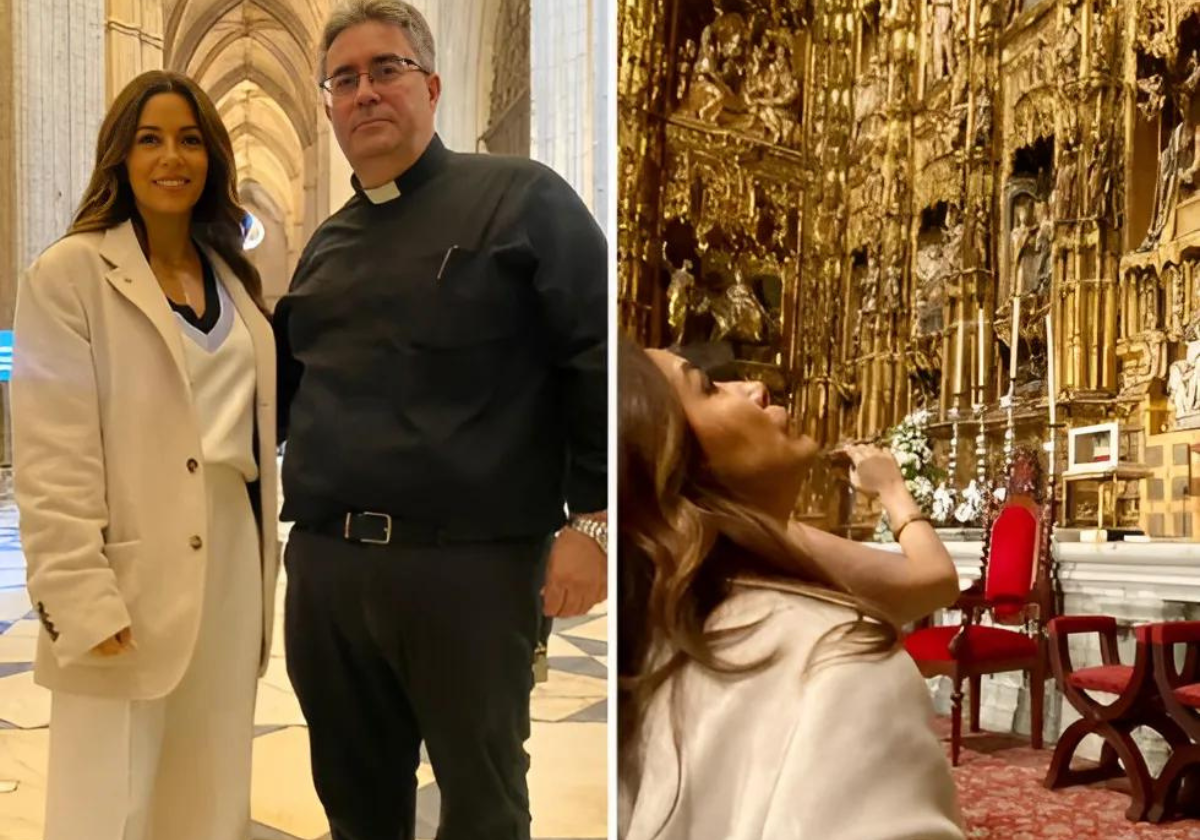 Eva Longoria visita la Catedral de Sevilla y se queda alucinada