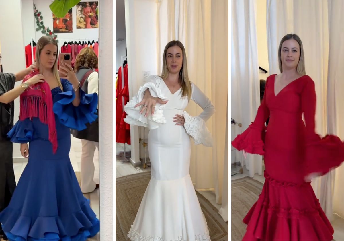Se prueba varios vestidos en Sibilina y lo tiene claro: “Si me volviera a casar sería de flamenca”