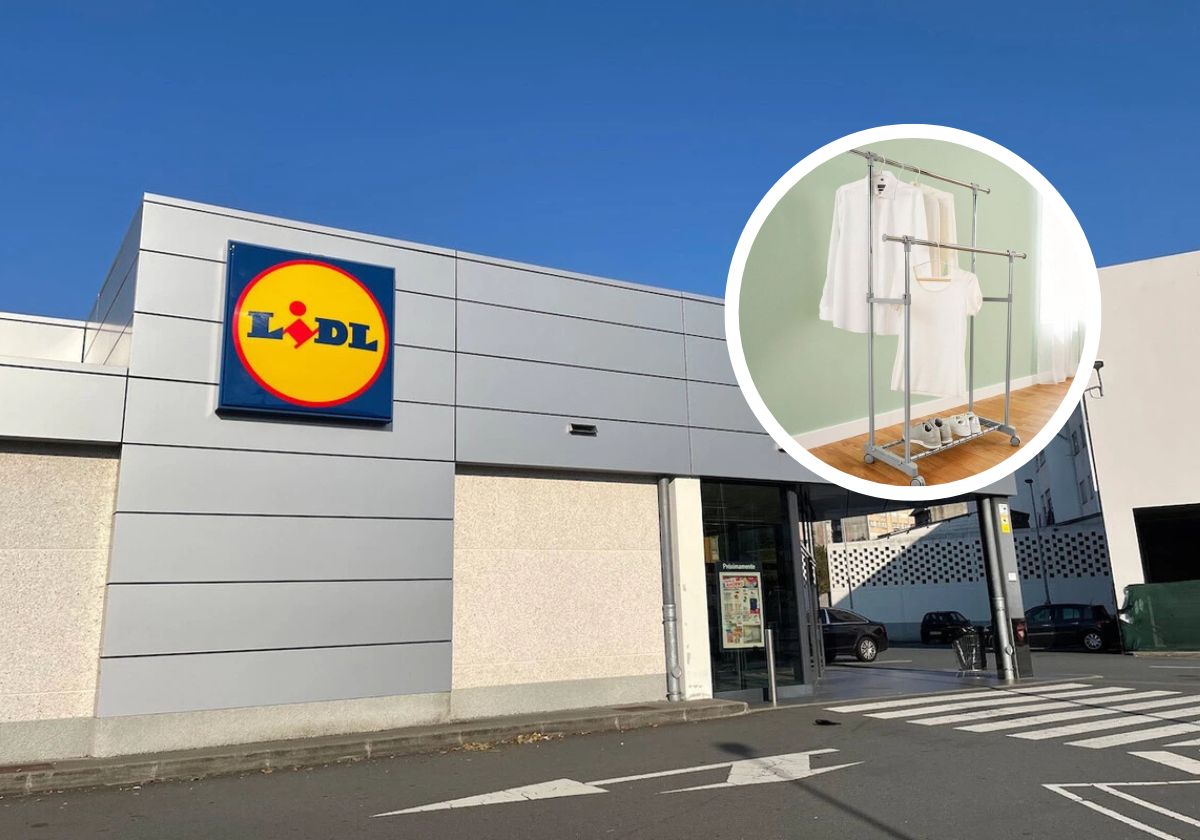 Colas en Lidl para hacerse con el perchero low cost que sustituye a los armarios para siempre
