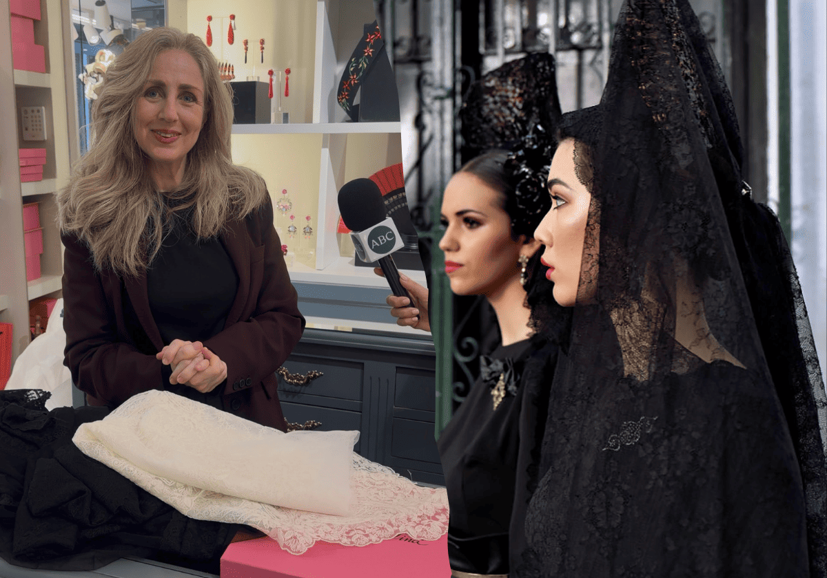 Mila Montero, experta en mantillas: “La mantilla no debe cubrir la frente y la peineta, cuanto más alta, más bonita queda”