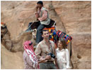   Los Pr�ncipes de Asturias, visitan Petra en Jordania