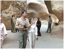   Los Pr�ncipes de Asturias, visitan Petra en Jordania