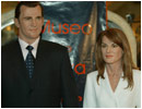 05/02/04. Presentaci�n en el Museo de Cera, de las figuras del Pr�ncipe Don Felipe y Do�a Letizia