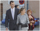 06/03/04. El Pr�ncipe de Asturias y su prometida acudieron a la boda de la prima de do�a Letizia