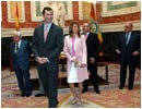 03/05/04. Su Alteza Real el Pr�ncipe de Asturias y su prometida, do�a Letizia Ortiz, asistieron en el Congreso a un almuerzo con representantes de las dos C�maras legislativas