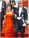 14/05/04. Don Felipe de Borb�n y Do�a Letizia, en la boda del pr�ncipe Federico de Dinamarca y la australiana Mary Donaldson.