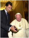 En un aaudiencia con Su Santidad el Papa Juan Pablo II