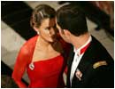 14/05/04. Un momento de complicidad en el banquete por la boda del pr�ncipe Federico de Dinamarca y la australiana Mary Donaldson.