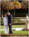 Durante el paseo de la pareja por los jardines de El Pardo