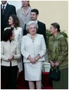 Ambas familias posaron juntas