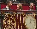 6/12/03.Letizia Ortiz junto a sus futuros cu�ados, Don Jaime de Marichalar y Don I�aki Urdangarin el d�a de la celebraci�n del 25 aniversario de la Constituci�n en Las Cortes
