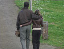 21/12/03.Letizia Ort�z y Don Felipe pasean por la campi�a asturiana en el valle de Sardeu
