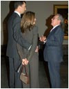 23/01/04. El Pr�ncipe de Asturias y su prometida, acompa�ados del presidente del Patronato de la Pinacoteca, Eduardo Serra en su visita en privado a la exposici�n de Edouard Manet 