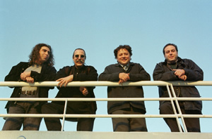 Actual cuarteto de componentes de los Cantores de Híspalis: Pascual, Juani, Mario y Carlos