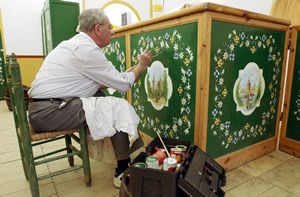 Manuel Rodríguez decora su caseta