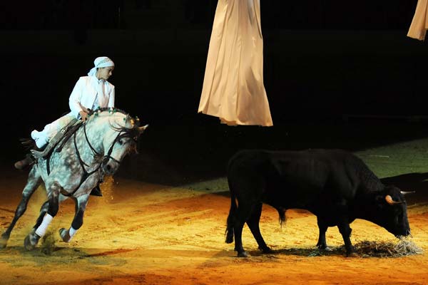 La mujer, tanto a caballo como a pie, comparte protagonismo con el toro