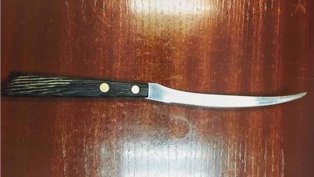 El cuchillo estaba modificado para abrir cerraduras de coches