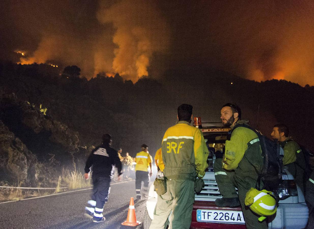 El batallón «sevillano» de la UME se suma a la guerra contra el fuego en La Palma