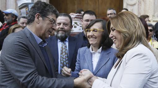 Valderas, Aguilar y Díaz tras la aprobación de la ley de Memoria Histórica