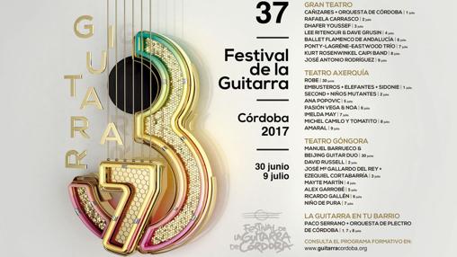 Cartel del 37 festival de la Guitarra de Córdoba 2017