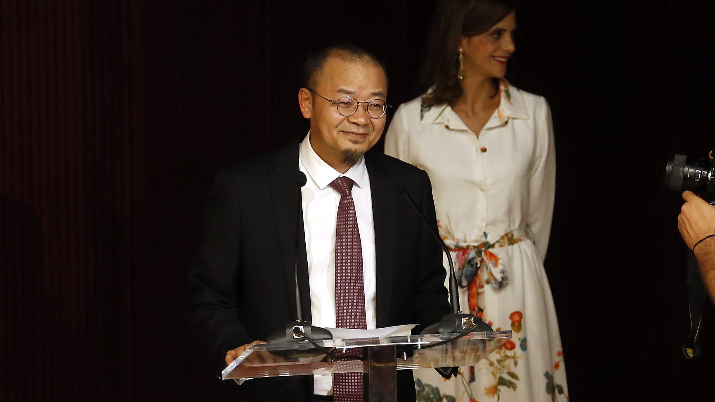 El empresario chino en un acto del festival Flora