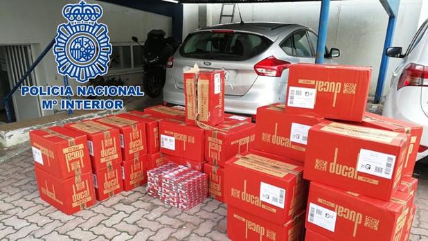 Imagen de archivo de tabaco intervenido en la comisaría de La Línea