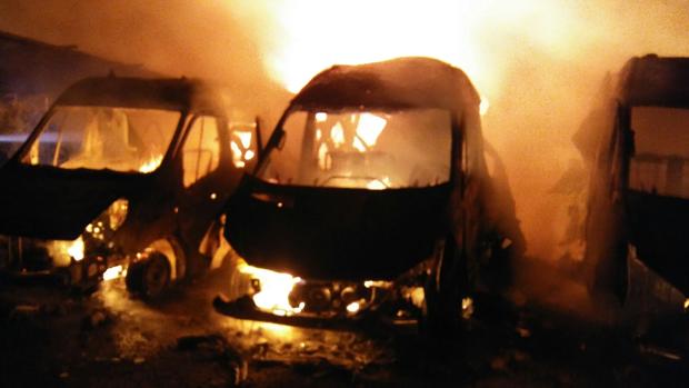 Imagen facilitada por el Consorcio de Bomberos de Cádiz sobre este siniestro