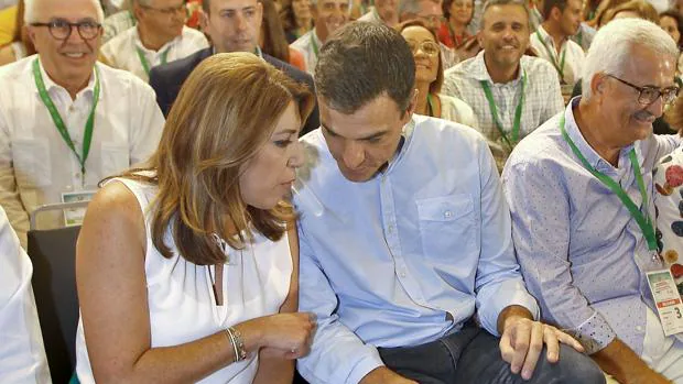 Susana DÃ­az, presidenta de la Junta de AndalucÃ­a, y Pedro SÃ¡nchez, presidente del Gobierno espaÃ±ol