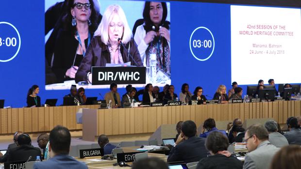 Un momento de las sesiones del Comité del Patrimonio Mundial de la Unesco que arrancó el domingo