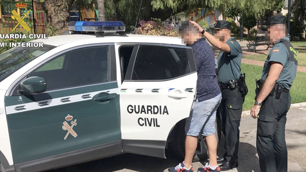 Momento de la detención en Churriana (Málaga)