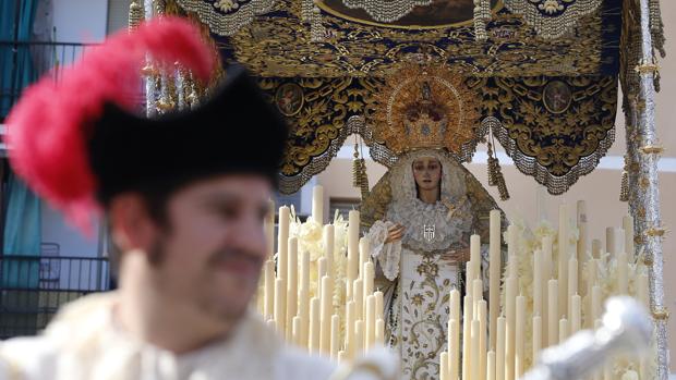 La Virgen de la Merced el pasado Lunes Santo