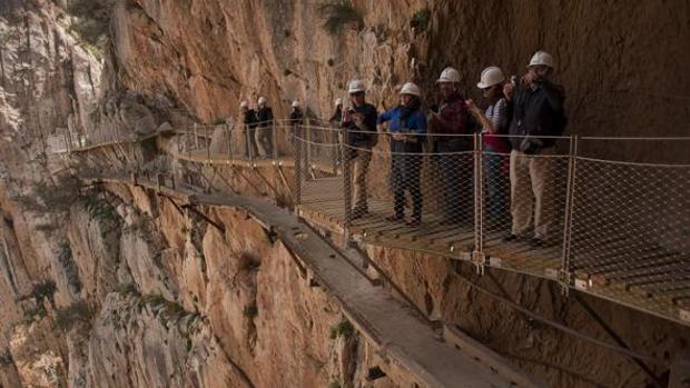 Visitantes en el Caminito del Rey
