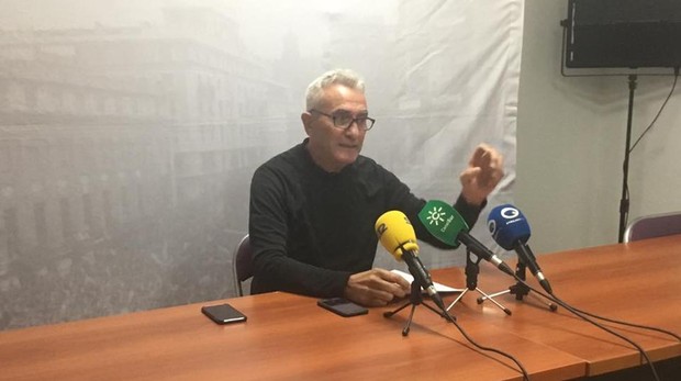 Diego Cañamero, durante una rueda de prensa en Jaén