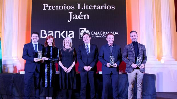 De izquierda a derecha, Alberto Jiménez Schumacher, Begoña Oro, María Elena Martín-Vivaldi, Joaquín Holgado, Mariano Fernández Urresti y David López Sandoval