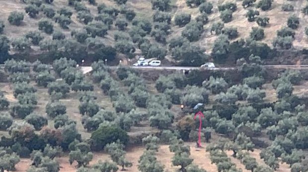 Lugar donde apareció el coche de Pedro Campaña