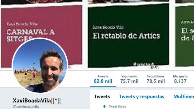 El perfil en Twitter de Xavi Boada
