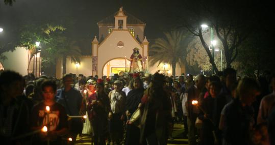 Un momento de la Romería de la Virgen del Rosario en la ermita