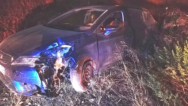 El vehículo accidentado en Montequinto