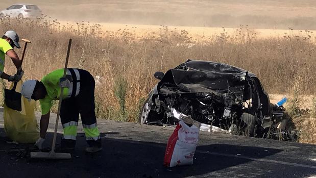 Imagen de archivo de un accidente en la carretera Nacional IV
