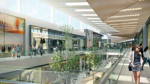 El centro comercial Palmas Altas tendrá más de 200 tiendas, 40 restaurantes y un lago artificial de 6.000 metros cuadrados junto a la SE-30 y el puerto de Sevilla