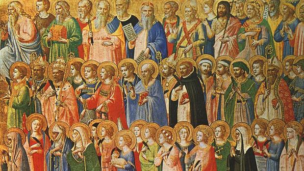 Detalle de «Los precursores de Cristo con los santos y mártires», de Fra Angélico (1423-24)