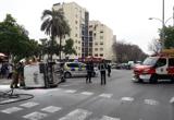 Cortada San Francisco Javier por una colisi&oacute;n entre dos veh&iacute;culos