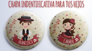 Las originales chapas de Autismo Sevilla para no perder a tu hijo en Feria