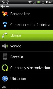 Establecer bloqueo llamadas, paso 1