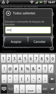 Establecer bloqueo llamadas, paso 3