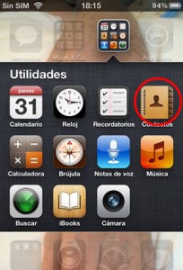 Cómo enviar un contacto de la agenda por iMessage en iOS, paso2, contactos