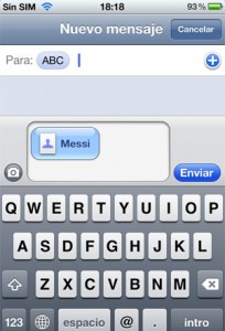 Cómo enviar un contacto de la agenda por iMessage en iOS, paso5, final-enviar