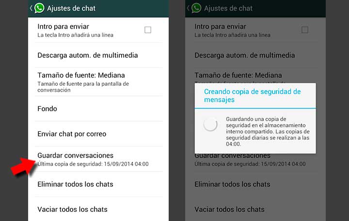 Recupera los mensajes borrados de WhatsApp en Android
